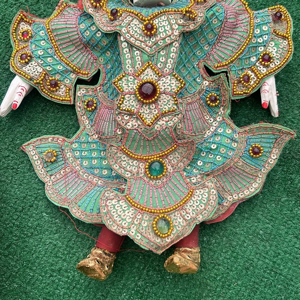 Vintage Balinese Wooden Marionette String Puppet - Picture 3 of 5